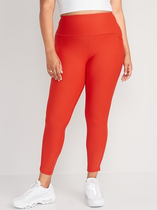 Image number 5 showing, High-Waisted PowerSoft Side-Pocket 7/8-Length Run Leggings for Women