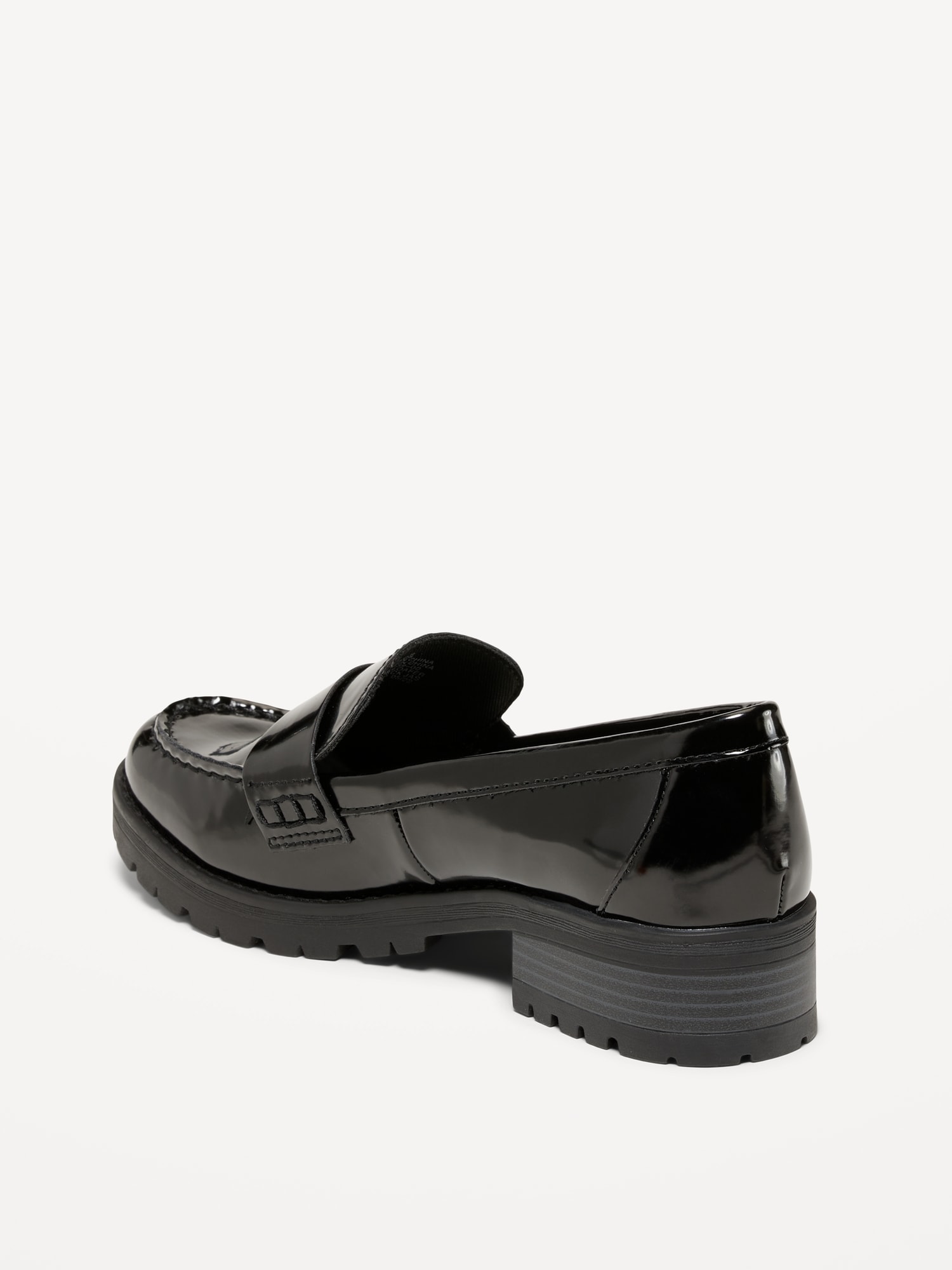 Faux-Leather Chunky-Heel Loafer Shoes for Women | Old Navy