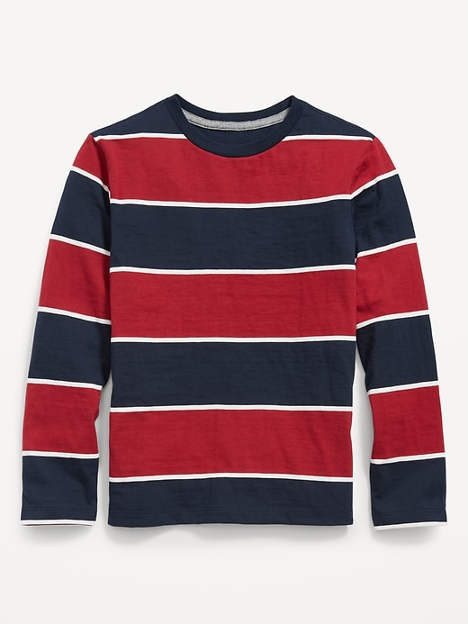 View large product image 1 of 1. Softest Long-Sleeve Striped T-Shirt for Boys