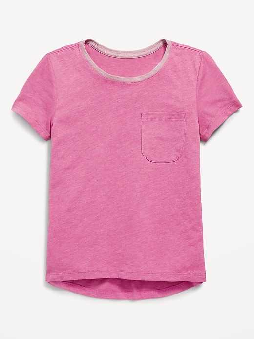 View large product image 1 of 1. Softest Short-Sleeve Pocket T-Shirt for Girls
