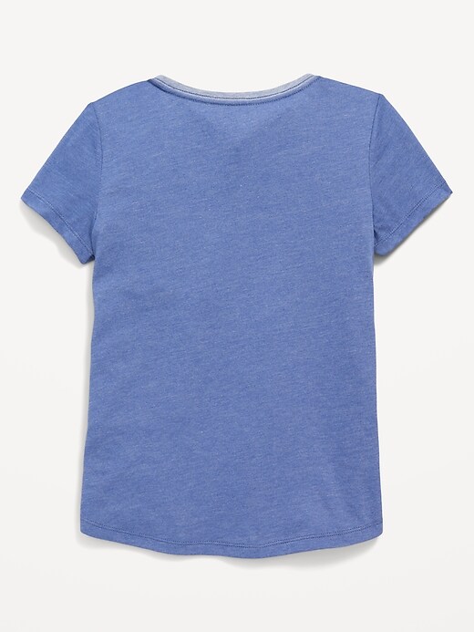 View large product image 2 of 2. Softest Short-Sleeve Pocket T-Shirt for Girls