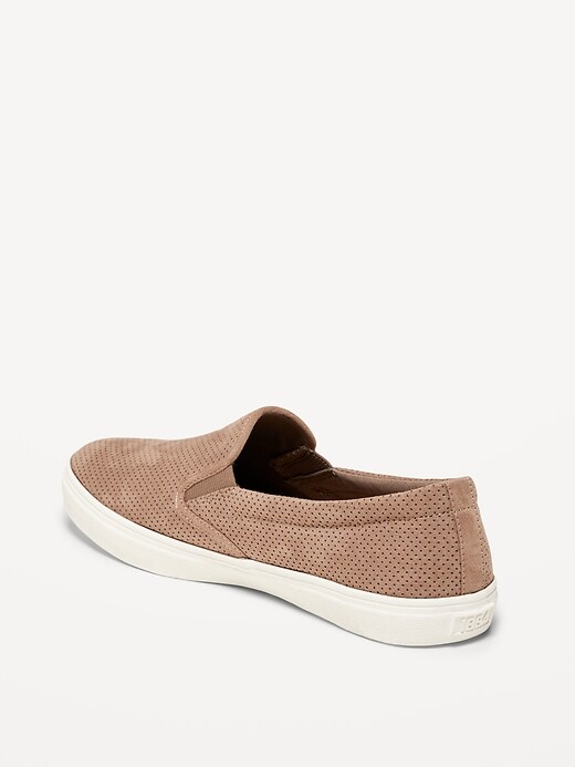 Perforated Faux-Suede Slip-On Sneakers | Old Navy