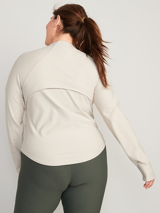 Image number 8 showing, PowerSoft Cropped Full-Zip Performance Jacket for Women