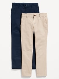 Image number 1 showing, School Uniform Skinny Chino Pants 2-Pack for Girls
