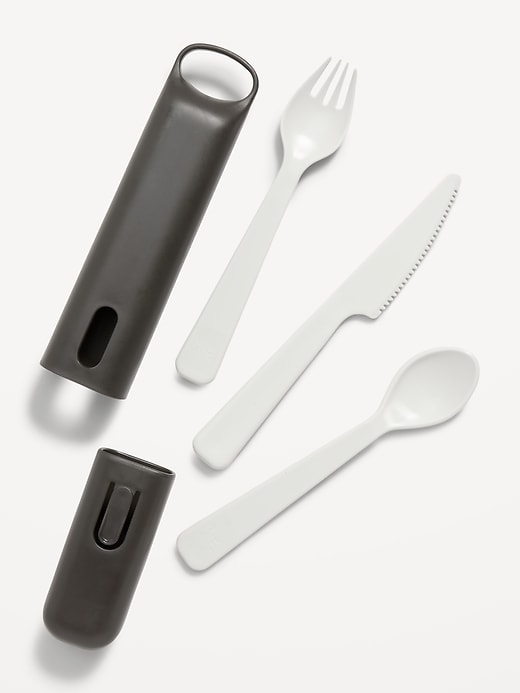 Old Navy Hip&#174 Reusable Cutlery Set (with Fork, Knife & Spoon). 1