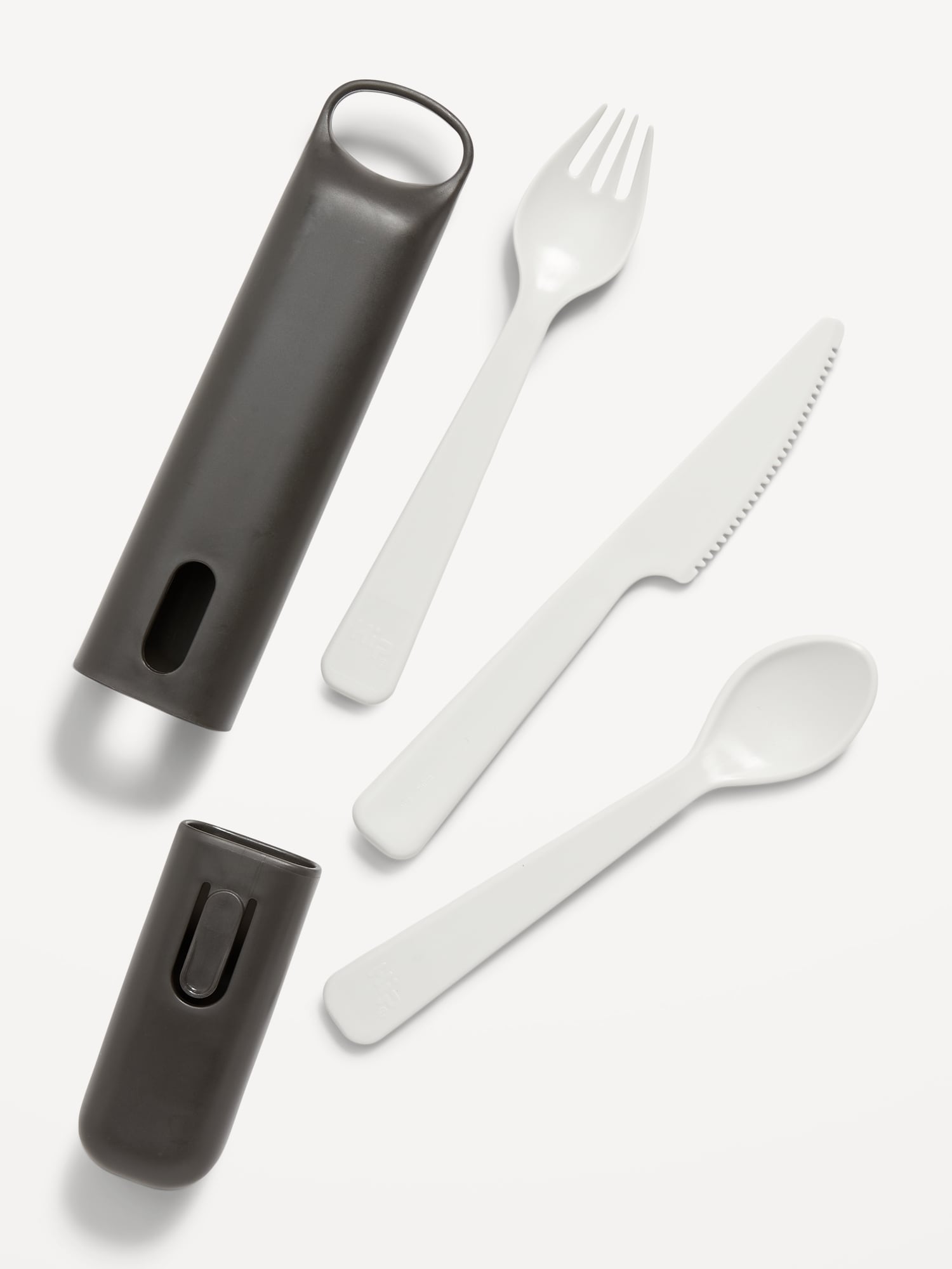Old Navy Hip&#174 Reusable Cutlery Set (with Fork, Knife & Spoon) black. 1