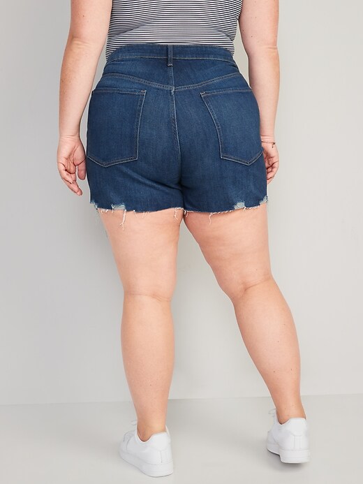 Image number 8 showing, High-Waisted O.G. Straight Cut-Off Jean Shorts for Women -- 3-inch inseam