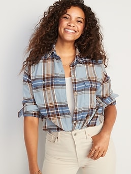 old navy flannel tunic