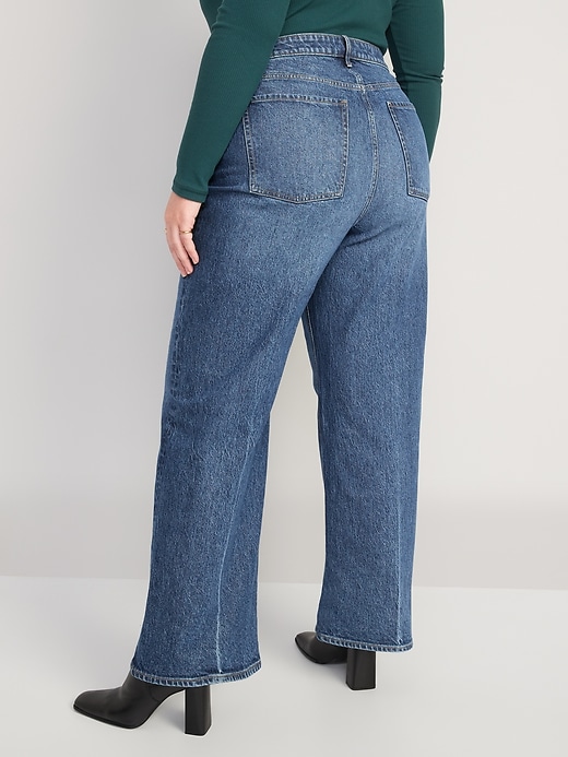 Image number 8 showing, Extra High-Waisted Sky-Hi Wide-Leg Jeans