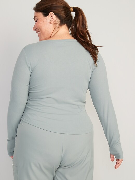 Image number 8 showing, UltraLite Long-Sleeve Rib-Knit Top
