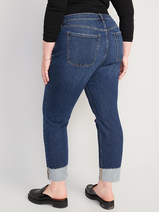 Image number 8 showing, Low-Rise Boyfriend Straight Jeans for Women