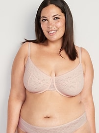 View large product image 6 of 7. Mesh Underwire Balconette Bra