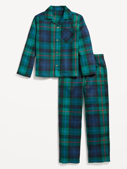 View large product image 1 of 2. Gender-Neutral Matching Flannel Pajama Set for Kids