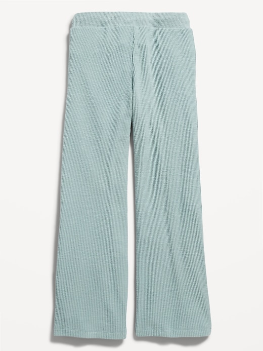 View large product image 2 of 3. Cozy Rib-Knit High-Waisted Wide-Leg Pants for Girls
