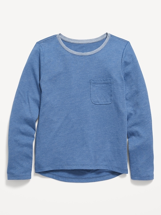 View large product image 1 of 1. Softest Long-Sleeve Pocket T-Shirt for Girls