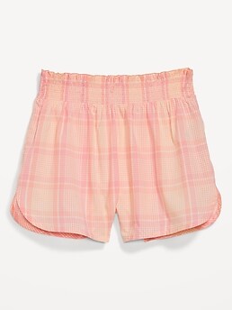 Old Navy Pink Plaid Pajama Shorts Girls Size Medium NEW - beyond