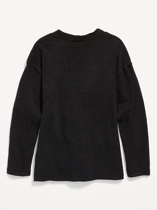 Cozy Slub-Knit Open-Front Cardigan Sweater for Girls