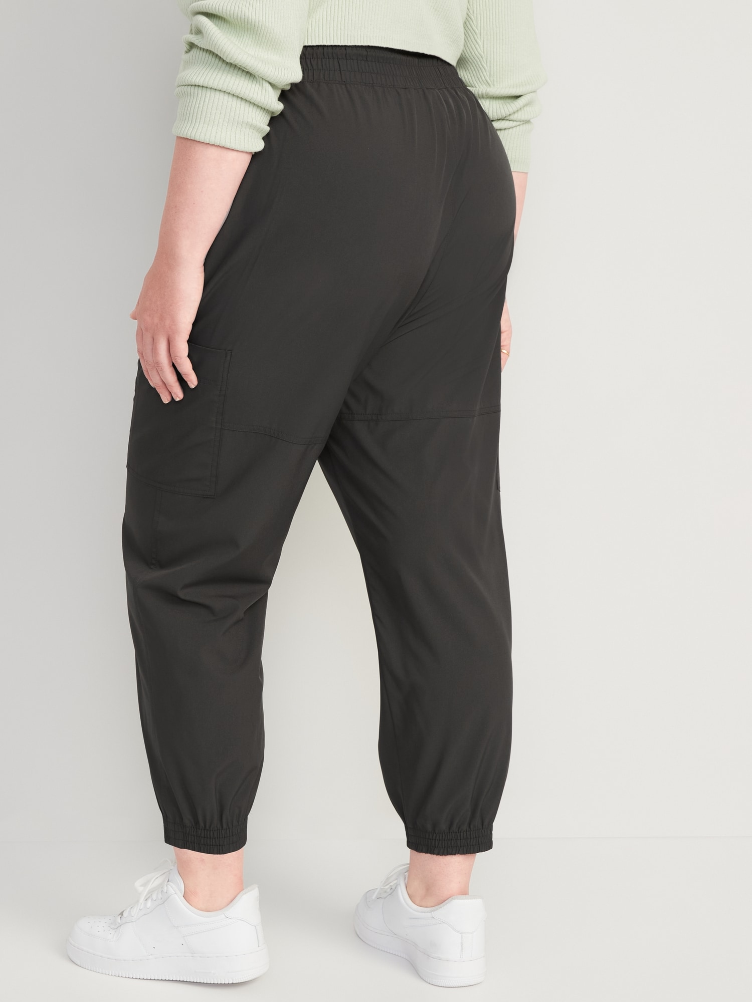 high waisted stretchtech cargo jogger pants for women