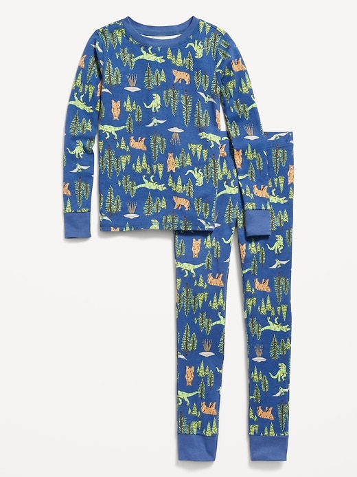 View large product image 1 of 1. Gender-Neutral Snug-Fit Pajama Set for Kids