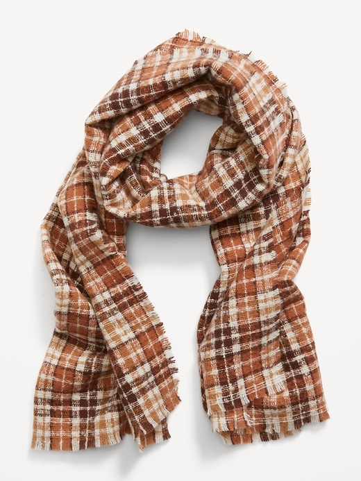 View large product image 2 of 2. Plaid Flannel Scarf for Women