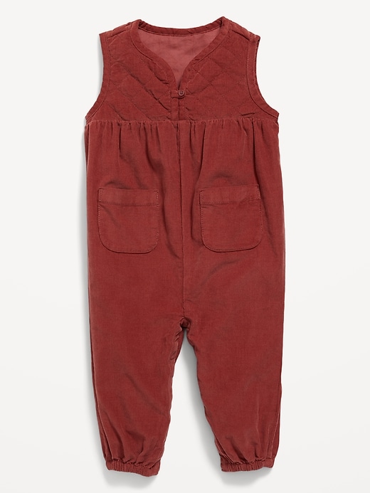 Quilted Corduroy Sleeveless Jumpsuit for Baby