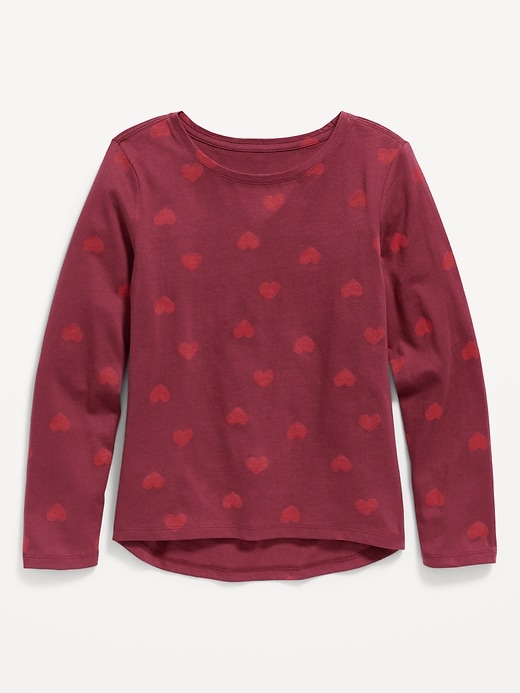 Old Navy Softest Printed Long-Sleeve T-Shirt for Girls. 1