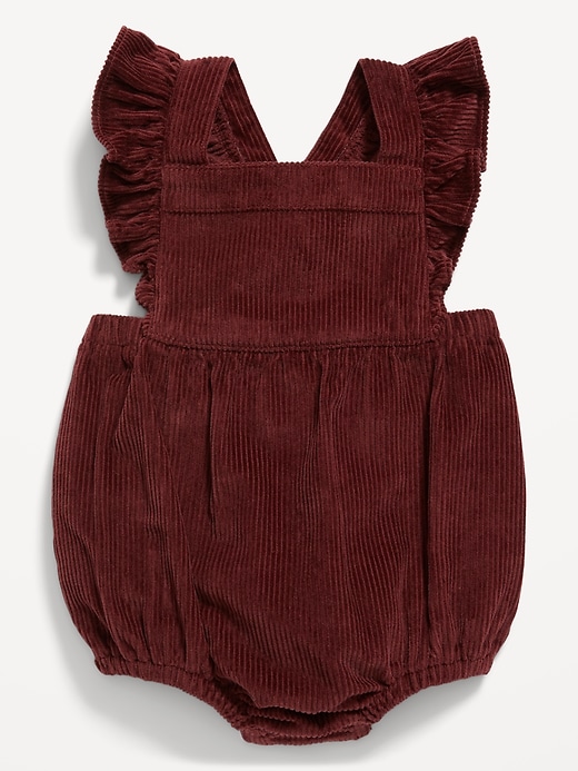 View large product image 1 of 1. Ruffled Corduroy Overall Romper for Baby
