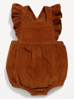 Ruffled Corduroy Overall Romper for Baby