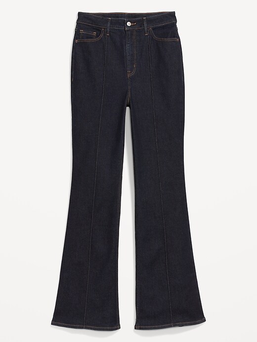 Image number 4 showing, Higher High-Waisted Pintuck Flare Jeans