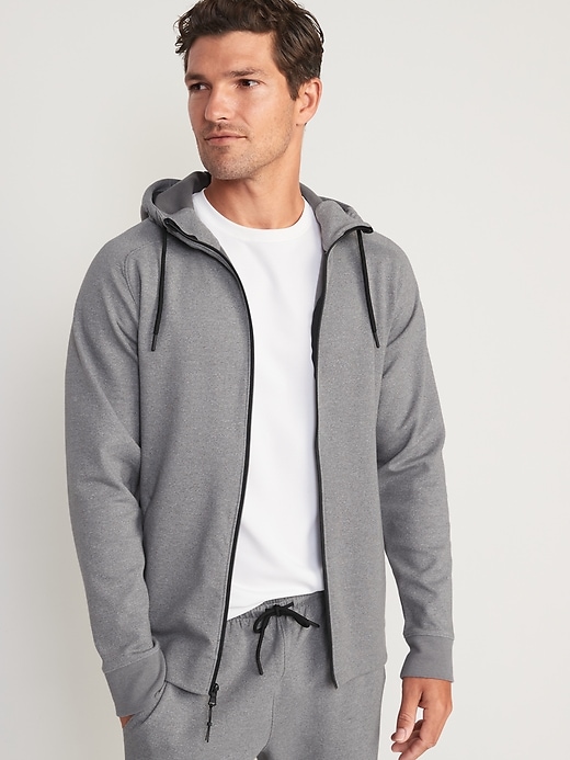 Image number 1 showing, Dynamic Fleece Hidden-Pocket Zip-Front Hoodie for Men