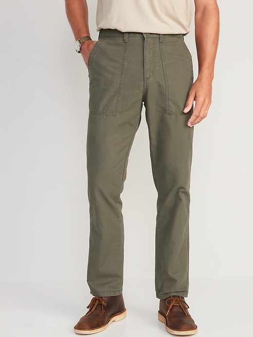 View large product image 1 of 1. Straight Non-Stretch Canvas Workwear Pants