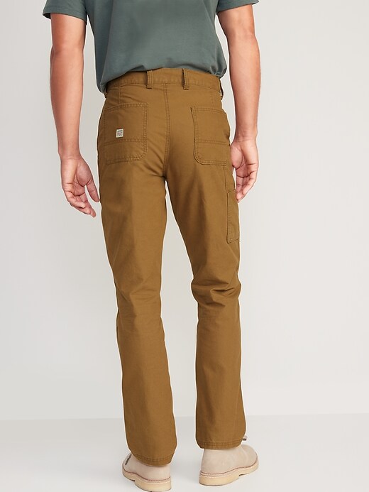 Straight Non-Stretch Canvas Workwear Pants for Men