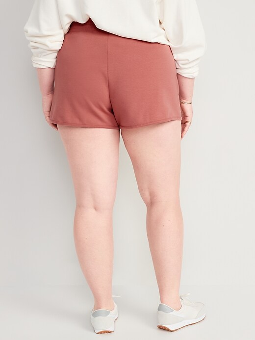 Image number 8 showing, High-Waisted Dynamic Fleece  Dolphin-Hem Sweat Shorts for Women -- 3-inch inseam