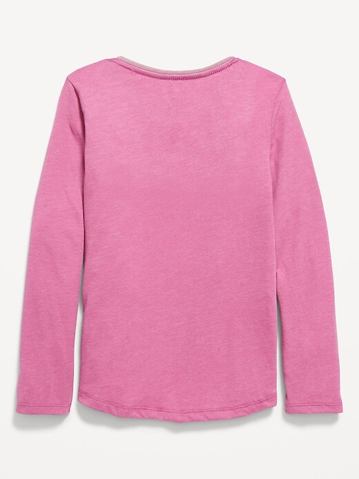 Softest Long-Sleeve Pocket T-Shirt for Girls | Old Navy