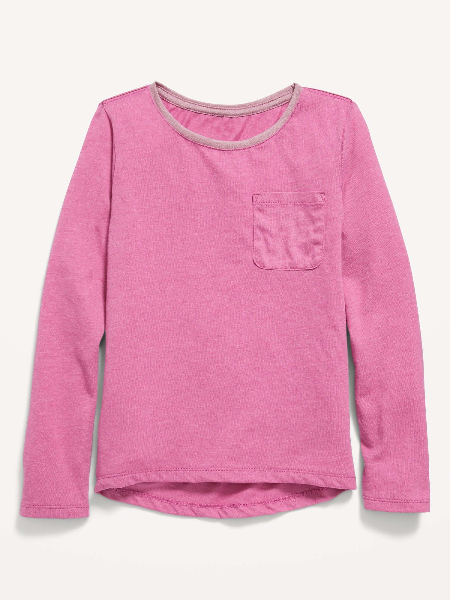 Softest Long-Sleeve Pocket T-Shirt for Girls | Old Navy