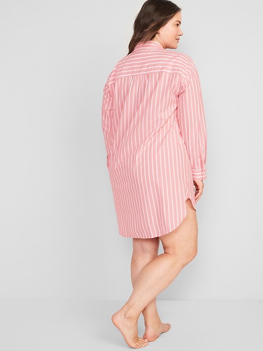 Button-down Nightshirt - Baby pink stripes