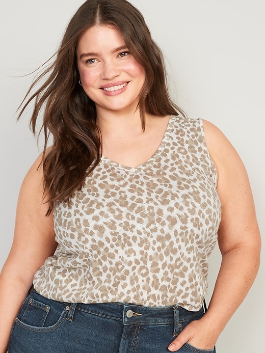 Image number 7 showing, EveryWear Leopard-Print Slub-Knit Tank Top for Women