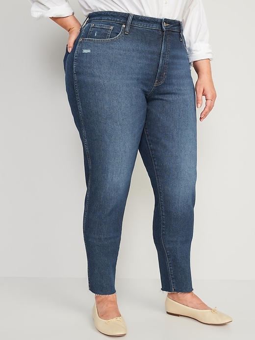 Image number 6 showing, High-Waisted OG Straight Cotton-Hemp Blend Cut-Off Jeans