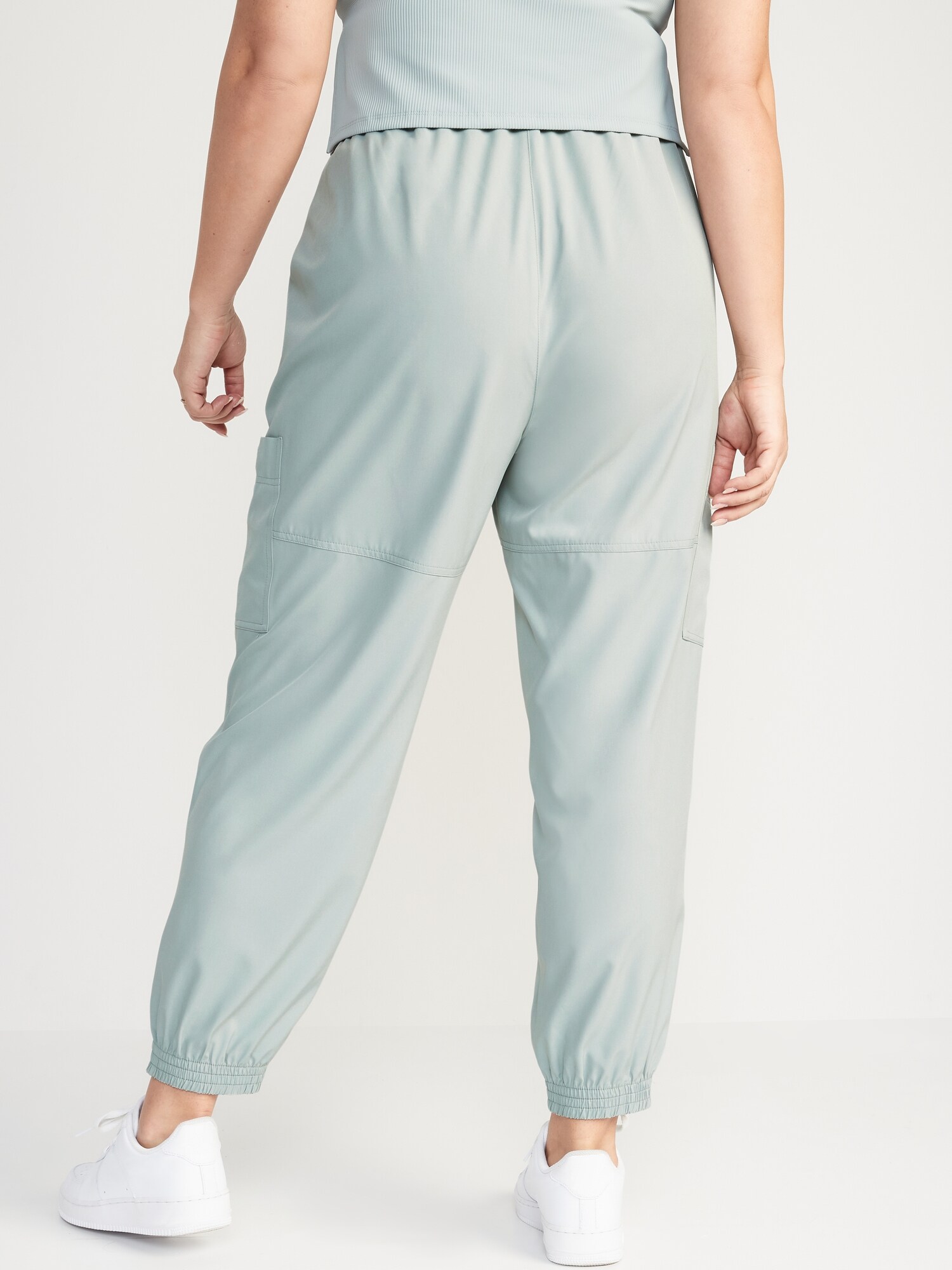 high waisted stretchtech cargo jogger pants for women