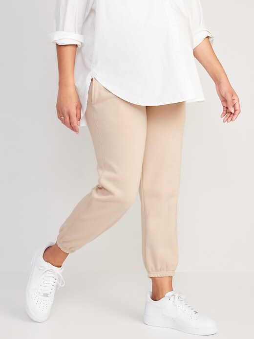 View large product image 1 of 1. Maternity Rollover-Waist Sweatpants