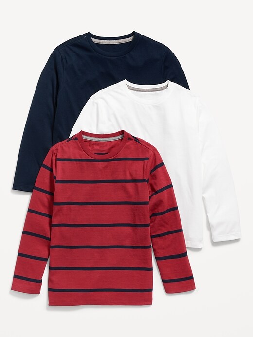Softest Printed Long-Sleeve T-Shirt 3-Pack for Boys