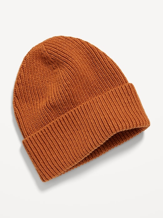 View large product image 2 of 2. Gender-Neutral Rib-Knit Beanie Hat for Adults