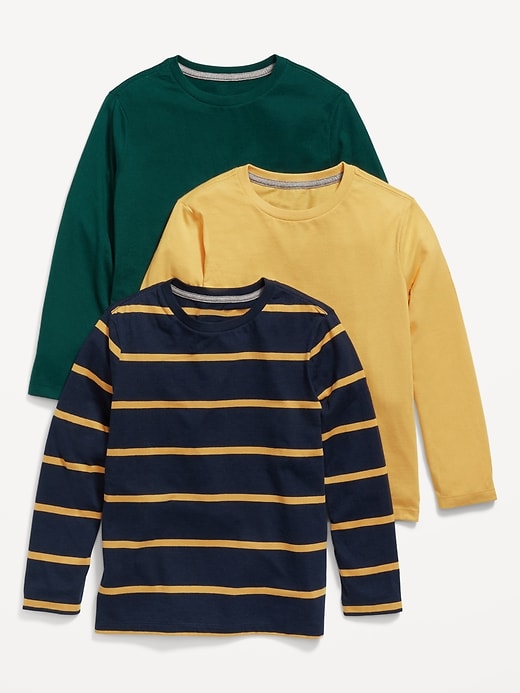 Old Navy Softest Printed Long-Sleeve T-Shirt 3-Pack for Boys. 1