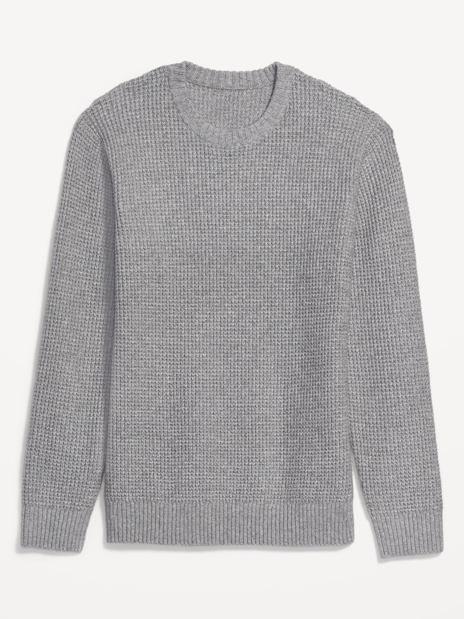 Cozy Waffle-Textured Crew-Neck Sweater for Men | Old Navy