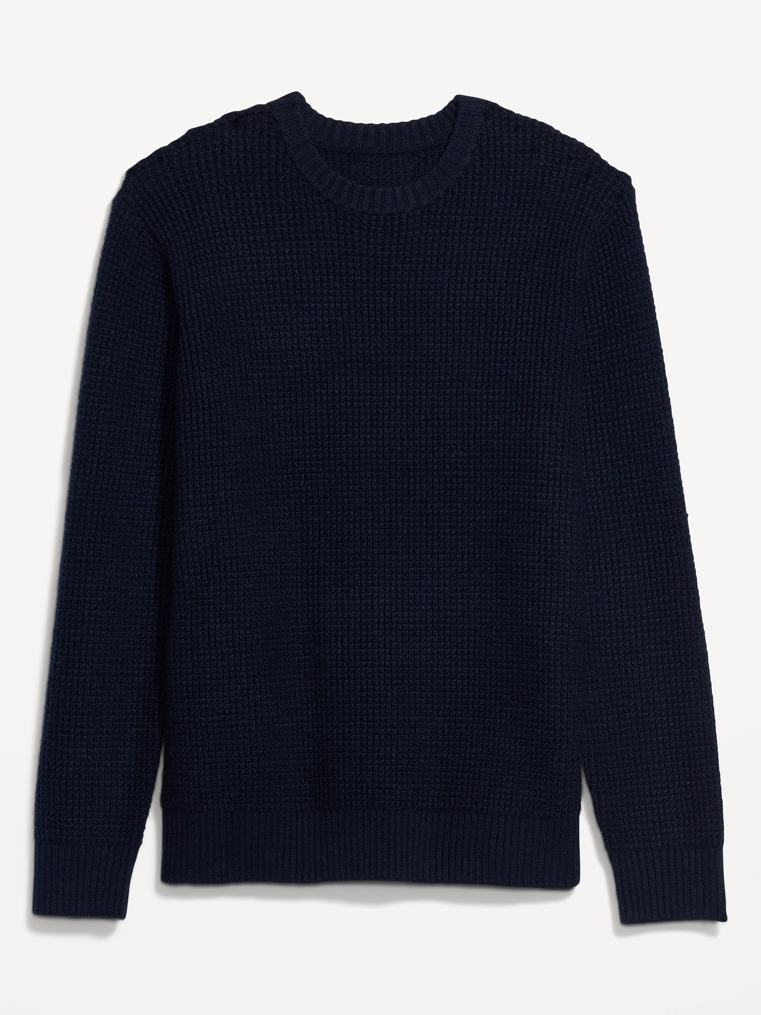 Textured Waffle-Knit Sweater for Men