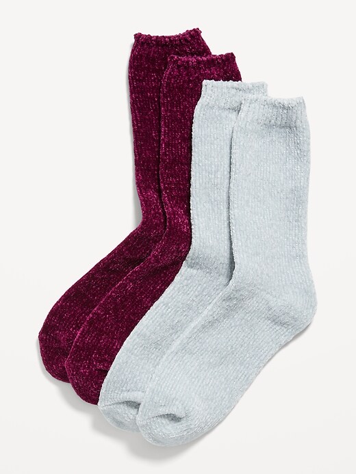 View large product image 1 of 1. Cozy Chenille Socks 2-Pack for Women