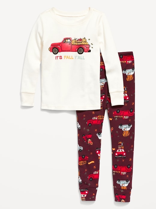 Image number 3 showing, Unisex Matching Thanksgiving Pajama Set for Toddler & Baby