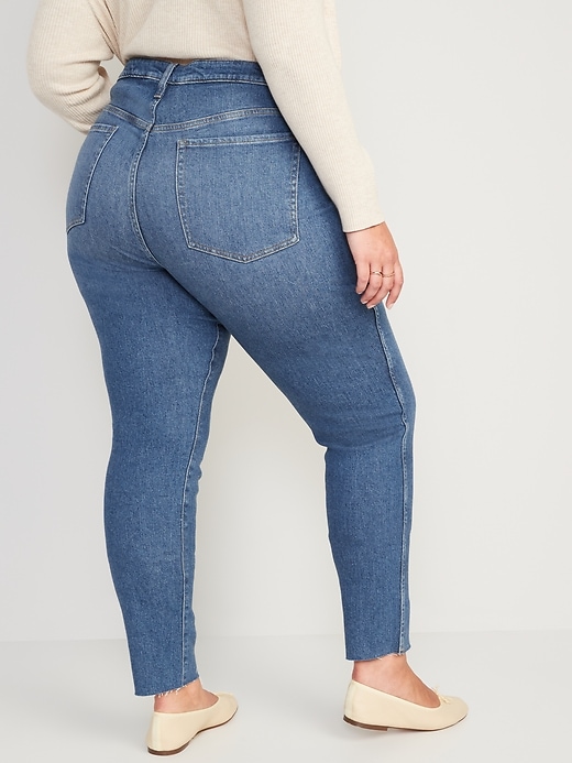 Image number 8 showing, High-Waisted OG Straight Cotton-Hemp Blend Cut-Off Jeans for Women