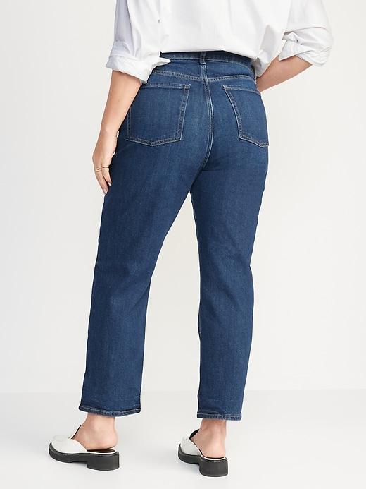 Image number 6 showing, Extra High-Waisted Button-Fly Sky-Hi Straight Jeans for Women