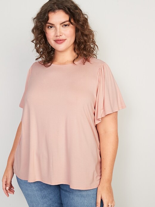 Image number 5 showing, Luxe Flutter-Sleeve Top